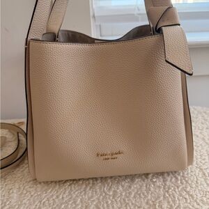 kate spade Cream Pebbled Leather Shoulder Bag